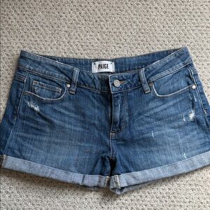 PAIGE Women's Classic Blue Jean Shorts